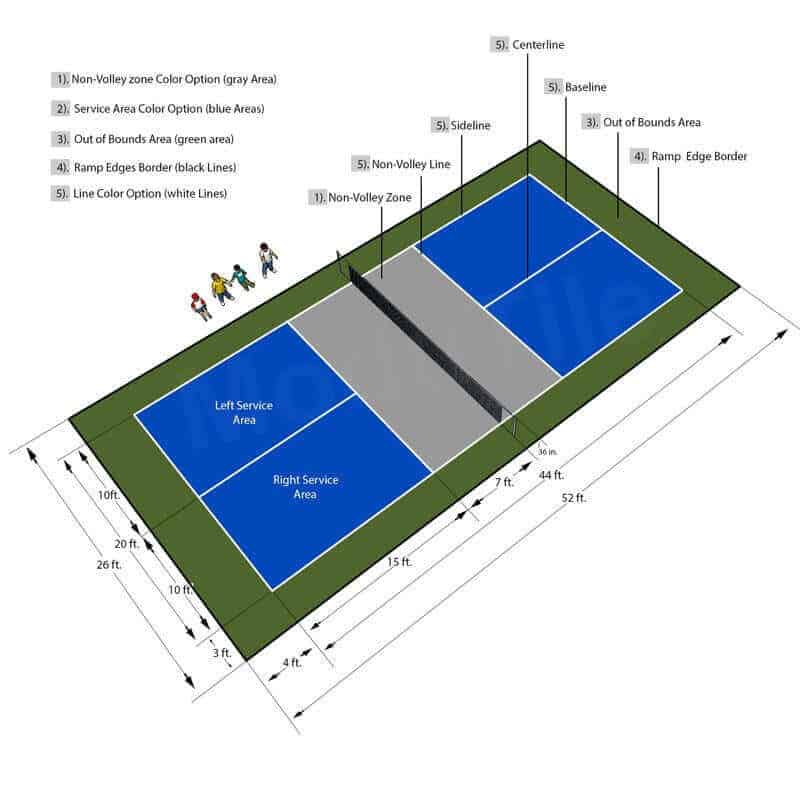 Outdoor Pickleball Court Surface