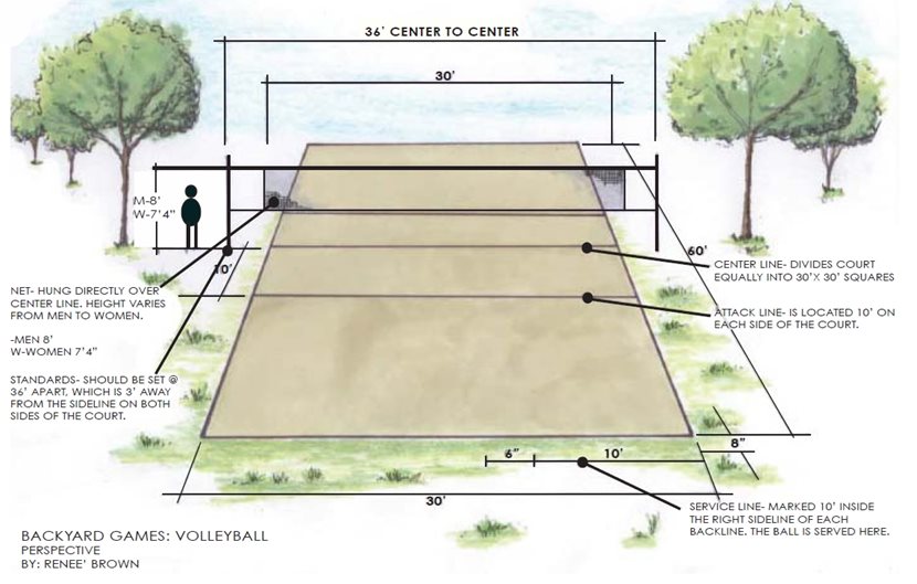 Grass Volleyball Court Dimensions