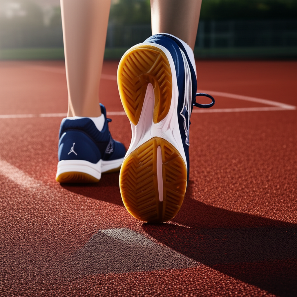 Generate a high-quality, relevant image prompt for an article about: Volleyball Shoes for Running: P