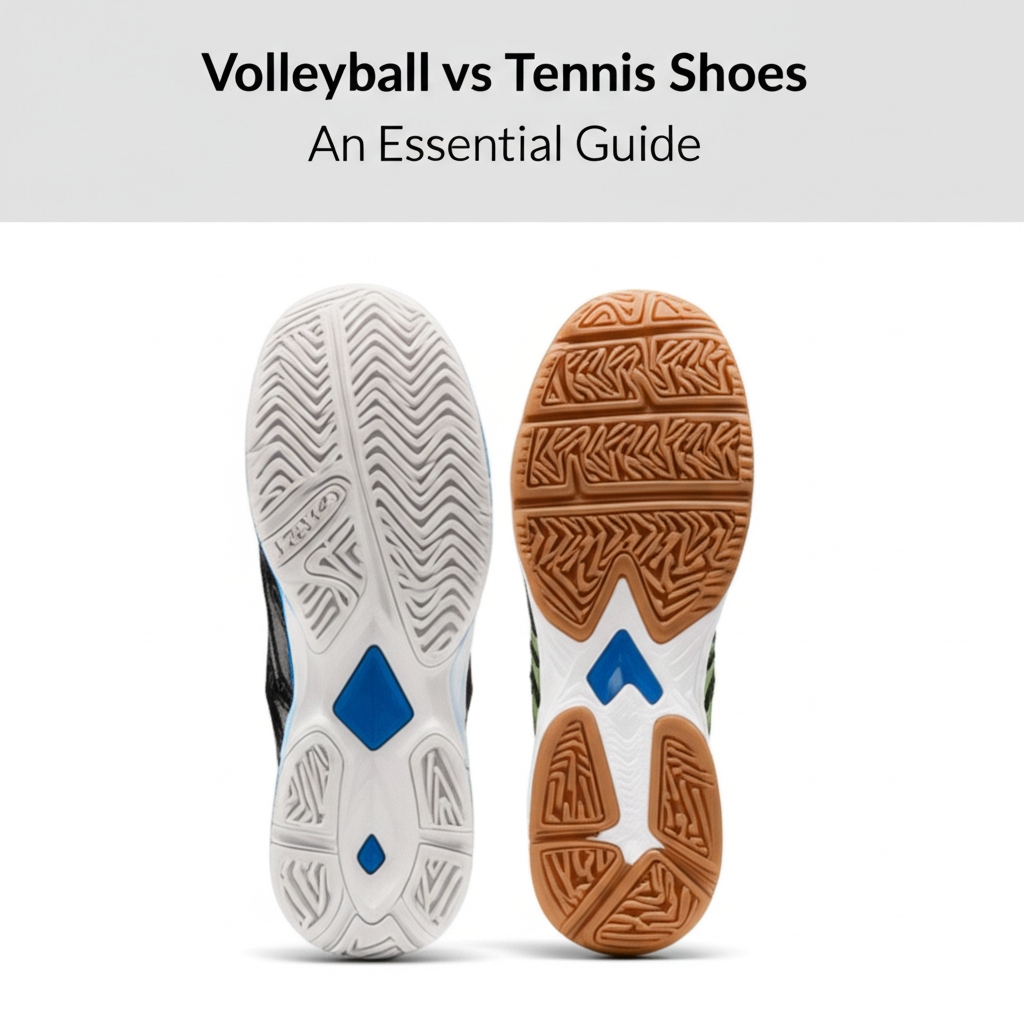 Generate a high-quality, relevant image prompt for an article about: Are Volleyball & Tennis Shoes S