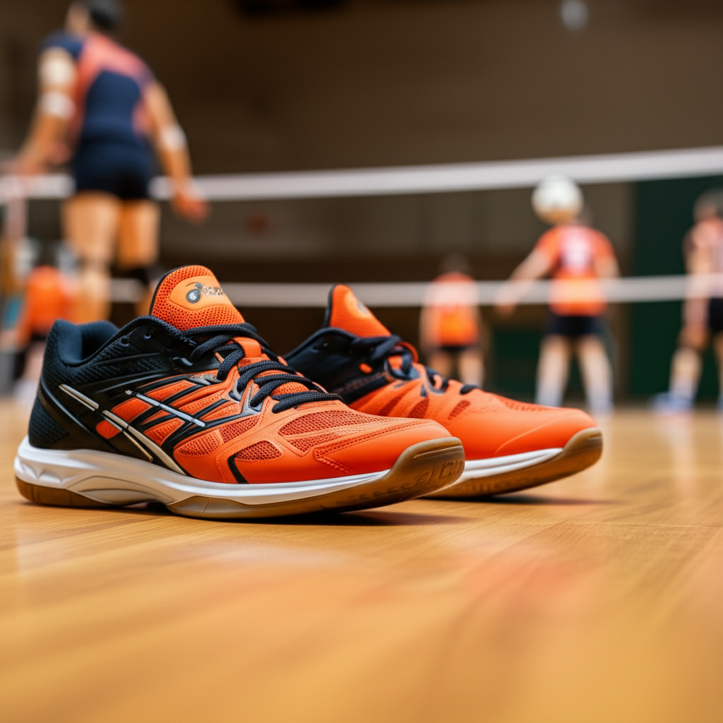 Generate a high-quality, relevant image prompt for an article about: Volleyball Shoes for Running? E