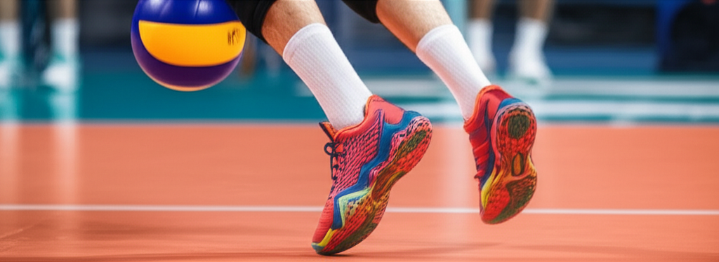 Generate a high-quality, relevant image prompt for an article about: Volleyball Players Wear Basketb